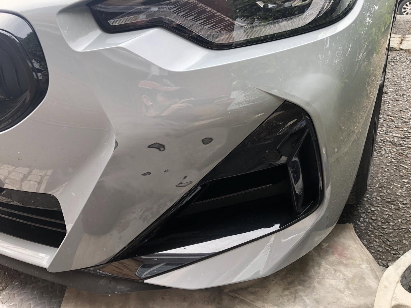 BMW bumper repair before repair