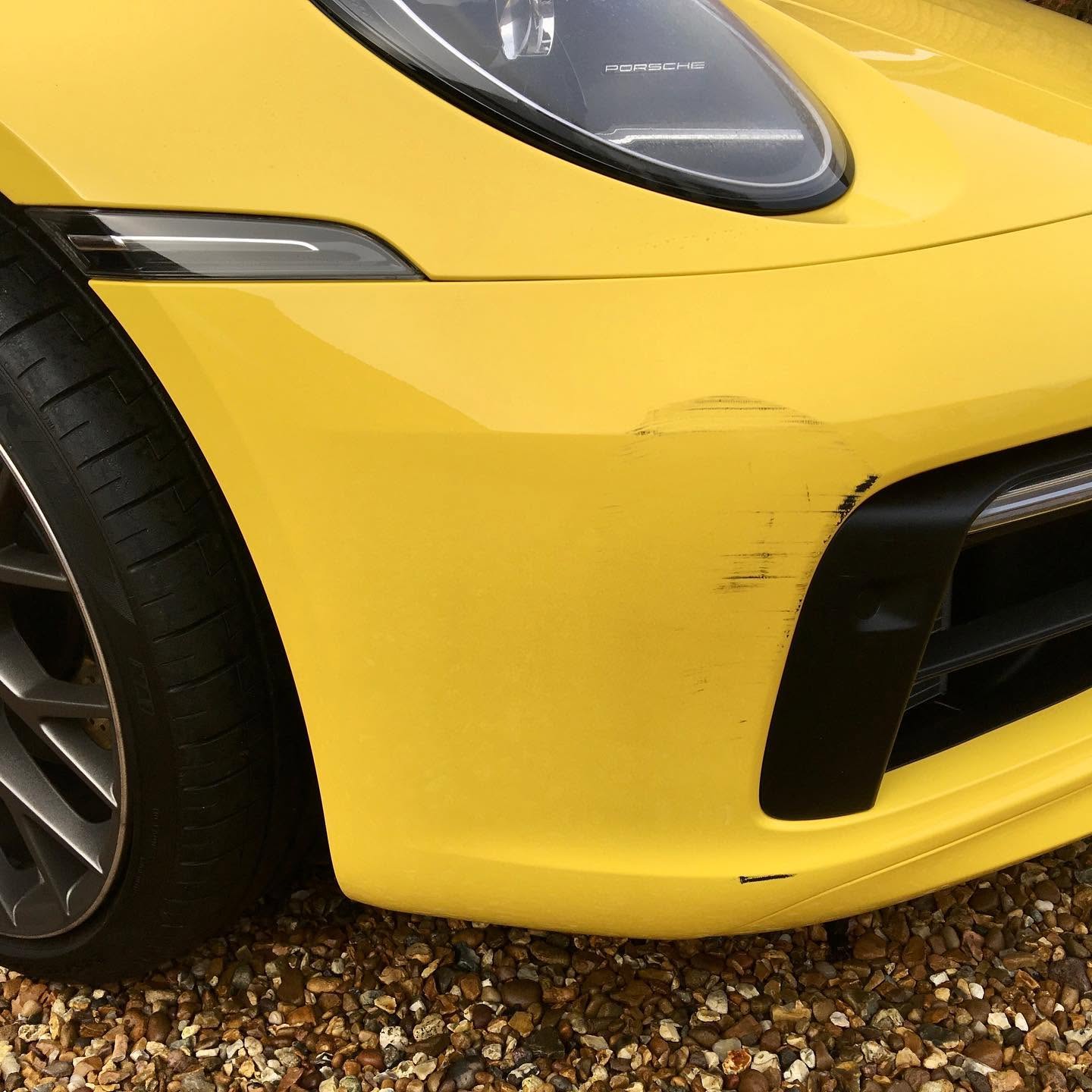 Porsche cosmetic repair before repair